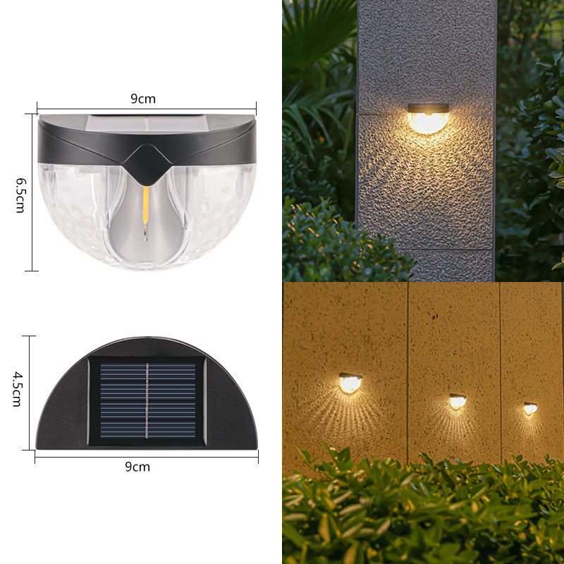 Solarna LED vanjska zidna svjetiljka za dvorište i vrt – vodootporna dekorativna noćna svjetiljka