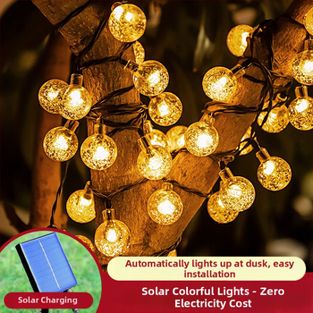 Lumină LED solară pentru copac, șir de lumini exterior, IP66, iluminat decorativ pentru grădină.