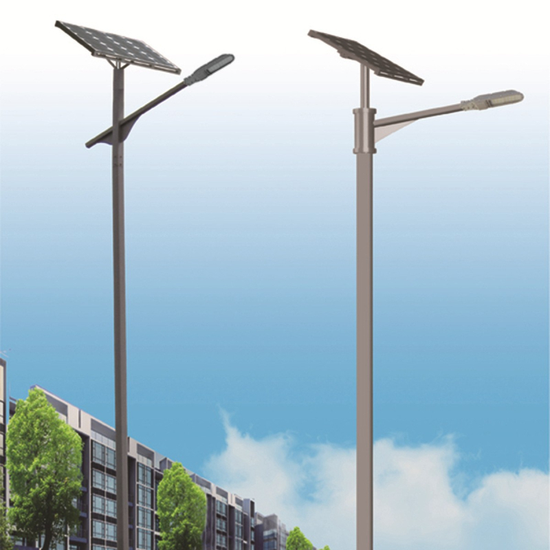 Solarna ulična rasvjeta, energetski učinkovita LED, jednoruka ili dvoručna ramena dizajn, solarni panel, vanjski nadzor rasvjete, za nove ruralne ceste i trgove