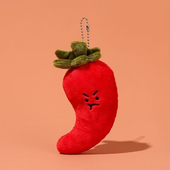 Plišani privjesak za ključeve s motivom povrća – paprika lutka