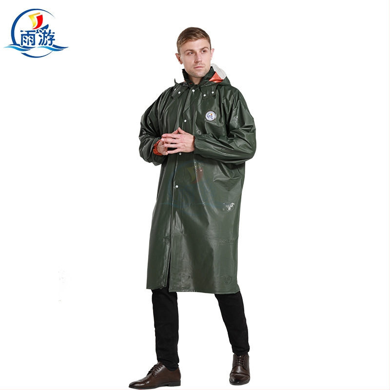 Rain Tour reflexný PVC plášť do dažďa pre dospelých, dlhý, v jednom kuse