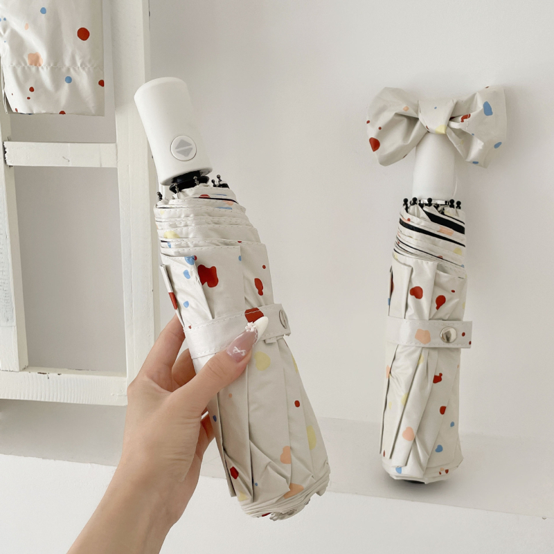 Sklopivi kišobran Cream Splash Ink, potpuno automatski, UV zaštita, kiša i sunce, vinilni premaz