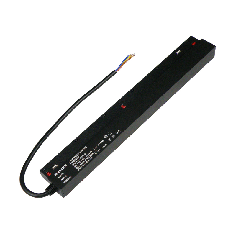 Sursă LED pentru șină cu fixare magnetică, 48V, certificat 3C, RoHS, gamă largă de tensiuni, sursă de alimentare cu comutator