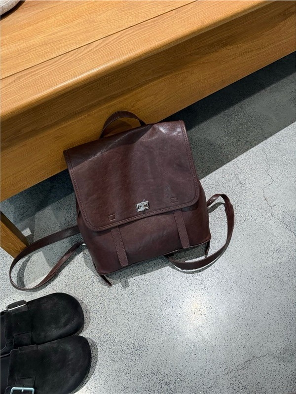 Ženski ruksak od kože tretiran biljnim procesom, model 2025, retro gradski minimalistički stil, velika kapaciteta, dnevni ruksak s zatvaračem, vodootporan