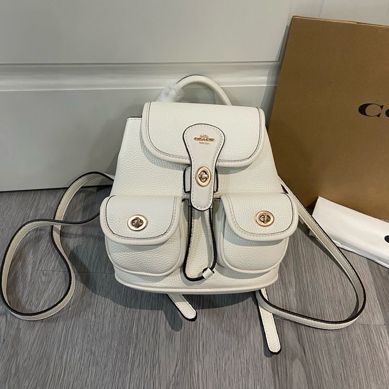 Ko Hadley Koža bivola s lychee uzorkom, preklopni kapak, torba za rame, crossbody i ruksak