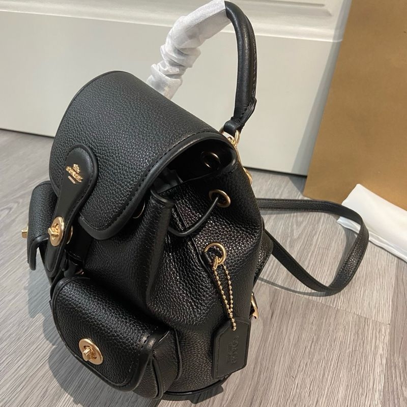 Ko Hadley Koža bivola s lychee uzorkom, preklopni kapak, torba za rame, crossbody i ruksak