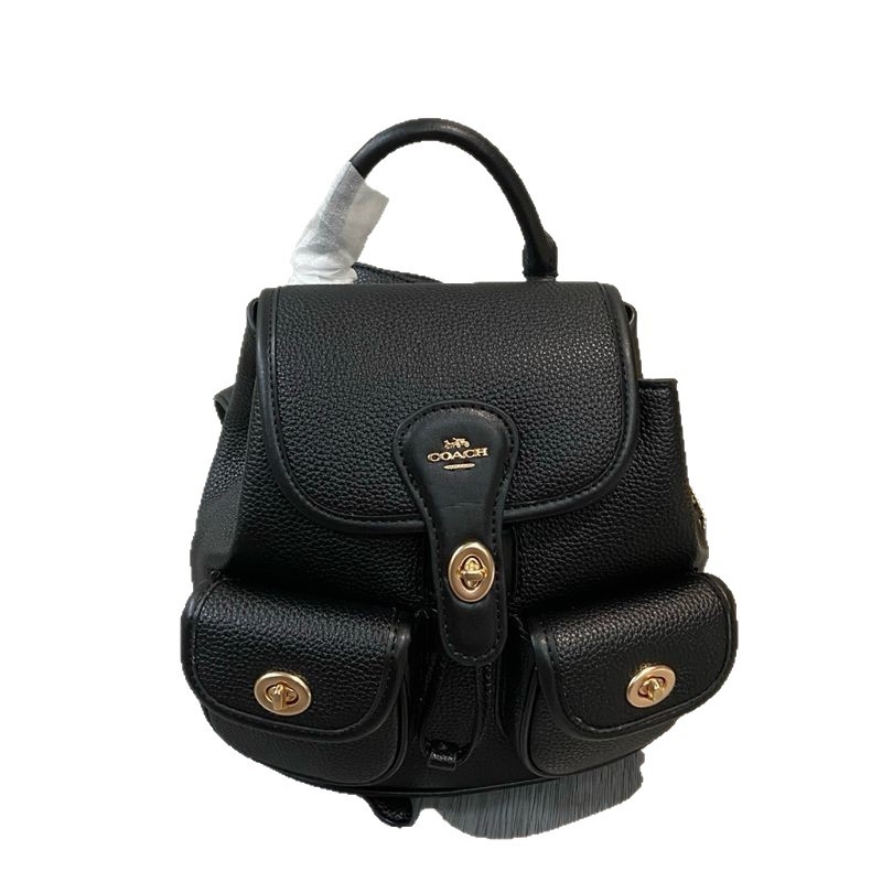 Ko Hadley Koža bivola s lychee uzorkom, preklopni kapak, torba za rame, crossbody i ruksak
