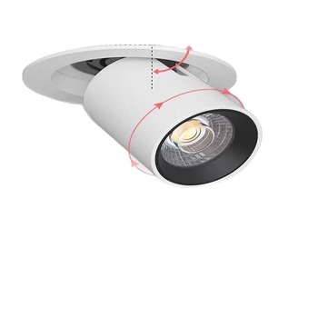 Spotlight încastrat retractabil, cu fascicul reglabil, pentru peretele livingului, anti-orbire, iluminare inteligentă cu spectru complet