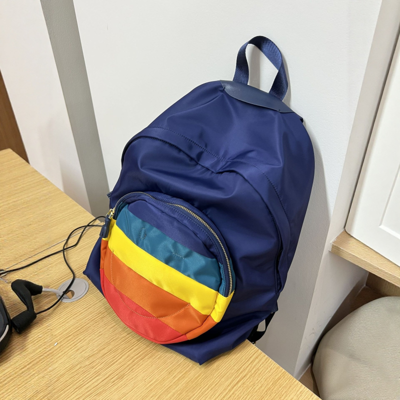 Vodootporan najlonski ruksak s duginim osmijehom – unisex svakodnevni školski ruksak, 20–35 L