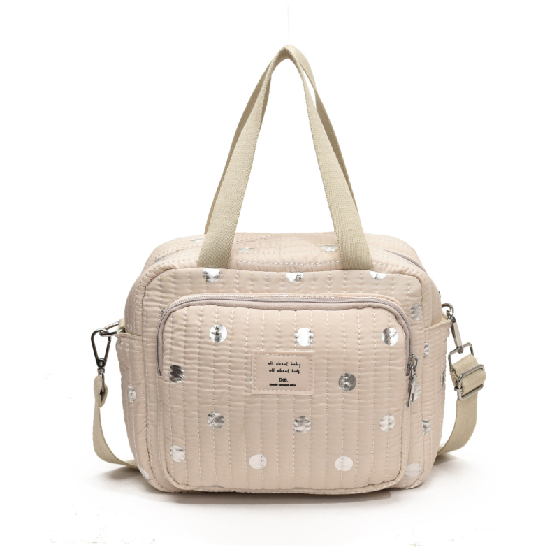 Jednostavna i elegantna torba za mame, može se nositi na rame ili crossbody, višenamjenska torba za mame s pretincem za vlažne maramice