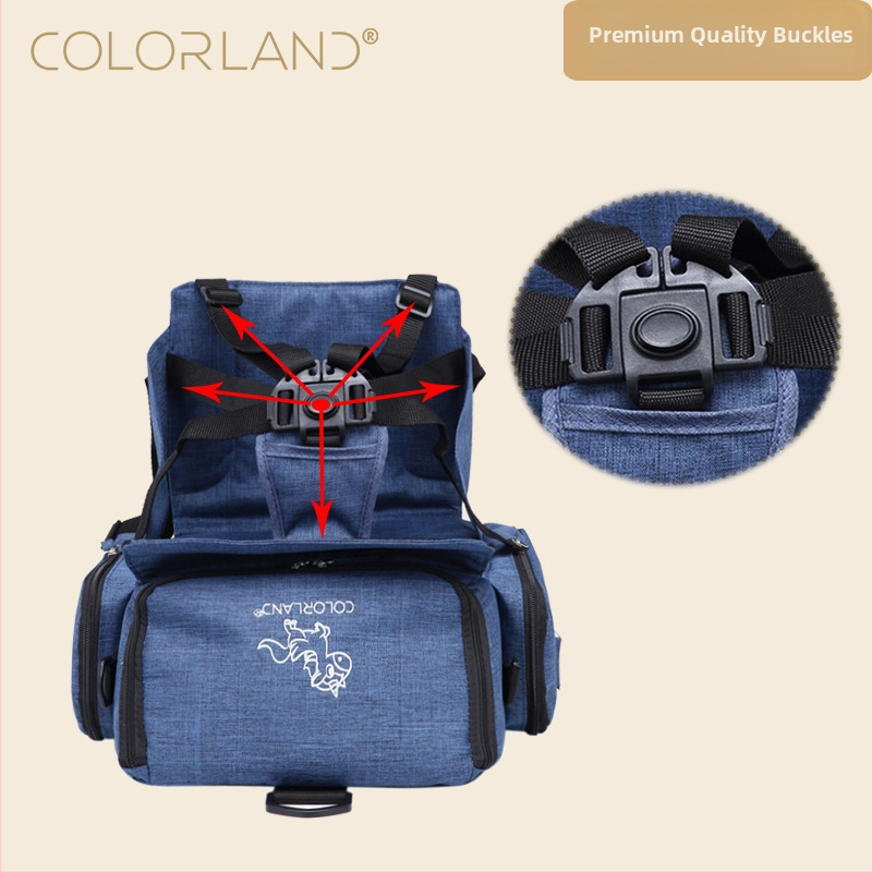 COLORLAND Denim višenamjenski ruksak za roditelje i djecu s prijenosnim stolom za hranjenje