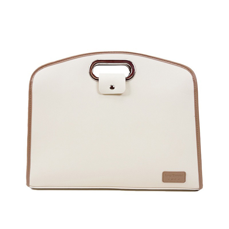 Geantă pentru laptop de 16 inch, stil minimalist, servietă de afaceri premium, unisex, portabilă, din piele sintetică PU, culoare uni