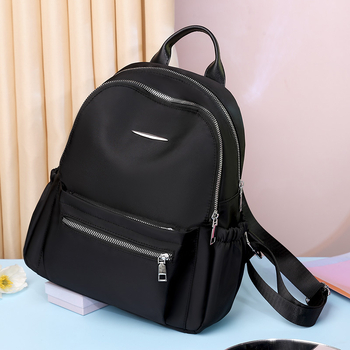 2023 lagani ženski ruksak od Oxford materije, casual gradski stil, jednobojna boja, PU povlak, kapacitet do 20 L, pogodan za 11-inčni laptop