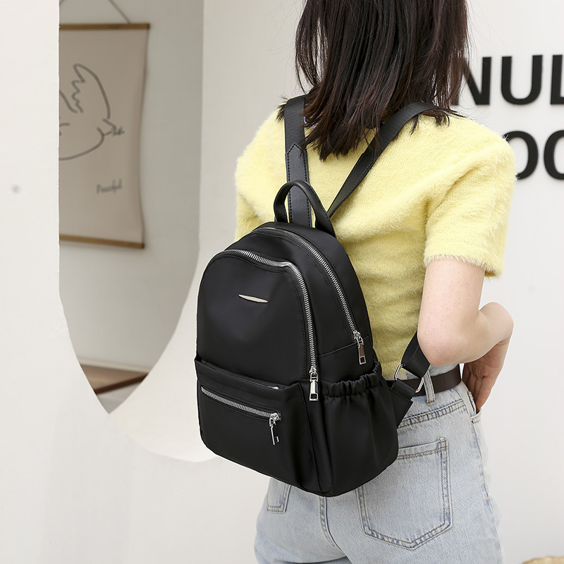 2023 lagani ženski ruksak od Oxford materije, casual gradski stil, jednobojna boja, PU povlak, kapacitet do 20 L, pogodan za 11-inčni laptop