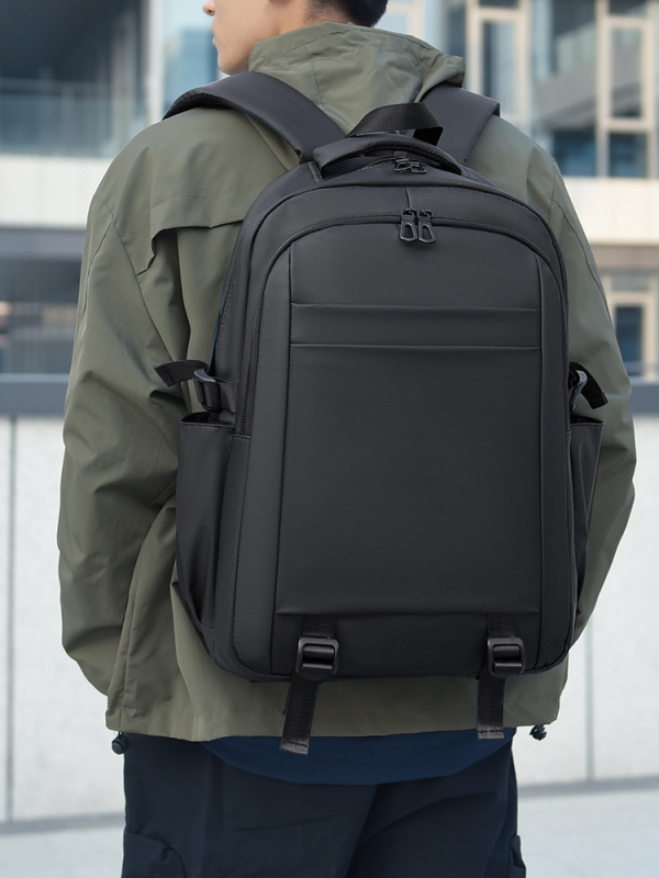 Unisex batoh s veľkým objemom, ľahký, s priehradkou pre 15-palcový notebook, mestský minimalistický štýl, PU materiál