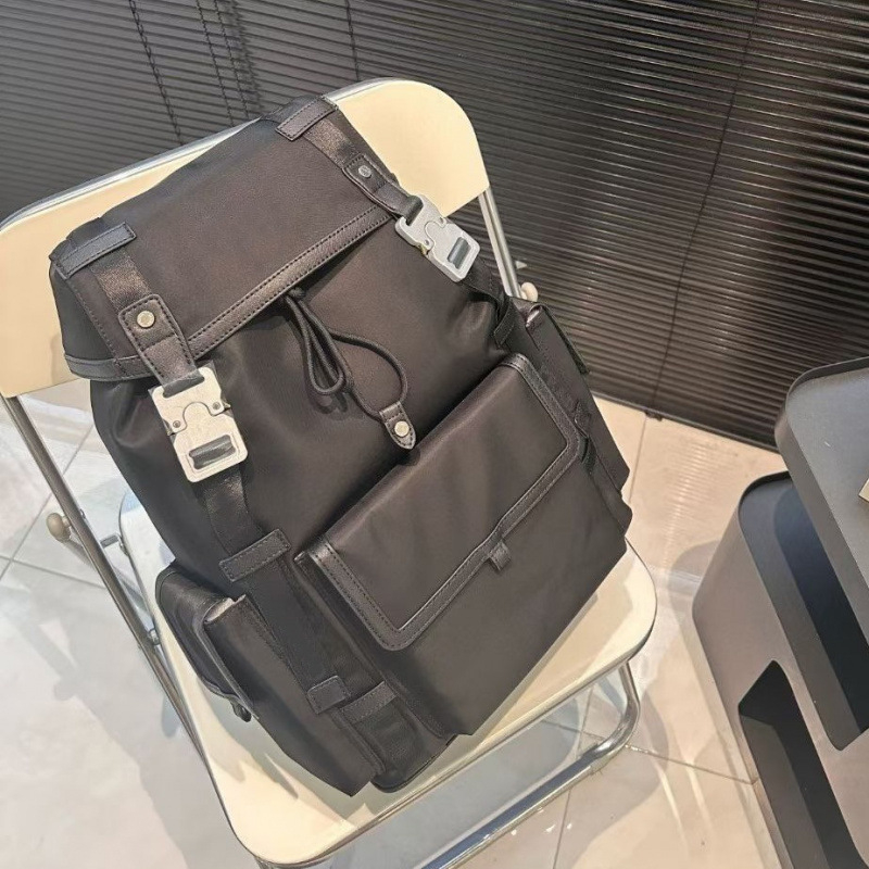 16-palcový pánsky batoh na notebook pre podnikanie a cestovanie, viacfunkčný, s veľkou kapacitou, nylon, s logom