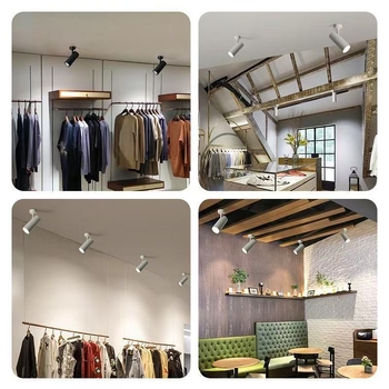 Spoturi LED montate pe suprafață pentru pereți de fundal comercial, spoturi COB montate pe tavan cu unghi reglabil, model nou pentru magazine de îmbrăcăminte