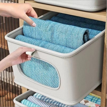 Cutie pliabilă de depozitare a hainelor pentru garderobă, din material nețesut
