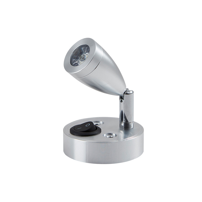 Lampă LED de lectură 12V pentru rulota (RV), proiector de noptieră 1W/3W, braț flexibil, montaj pe perete pentru iaht