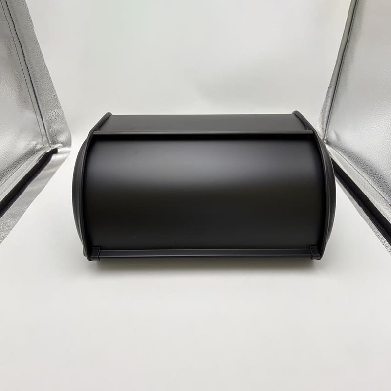 Cutie metalică pentru pâine, roz, formă de tobă, decor de bucătărie în stil retro franțuzesc