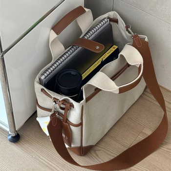 Korejski nadahnuta platnena torba za mamu za izlete, lagana crossbody torba s velikim kapacitetom i skladištenjem mlijeka