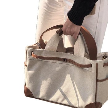 Korejski nadahnuta platnena torba za mamu za izlete, lagana crossbody torba s velikim kapacitetom i skladištenjem mlijeka