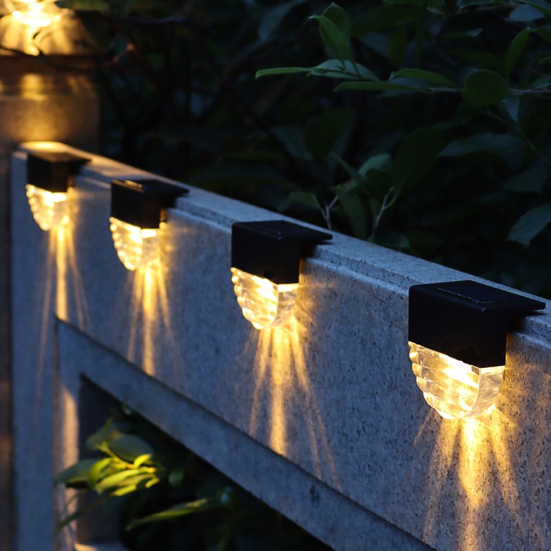 Solarna LED svjetiljka za ogradu i stepenice, vanjska rasvjeta krajolika s inteligentnim senzorom pokreta