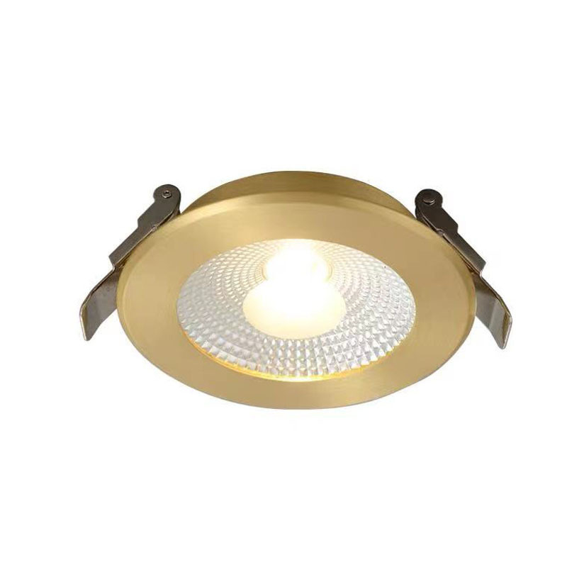 Εντοιχισμένο LED downlight από πλήρως χαλκό, χωρίς κύριο φως, για οροφή σαλονιού και εισόδου, προβολέ LED, ενσωματωμένο φωτιστικό φόντου τοίχου, κρυφή εγκατάσταση