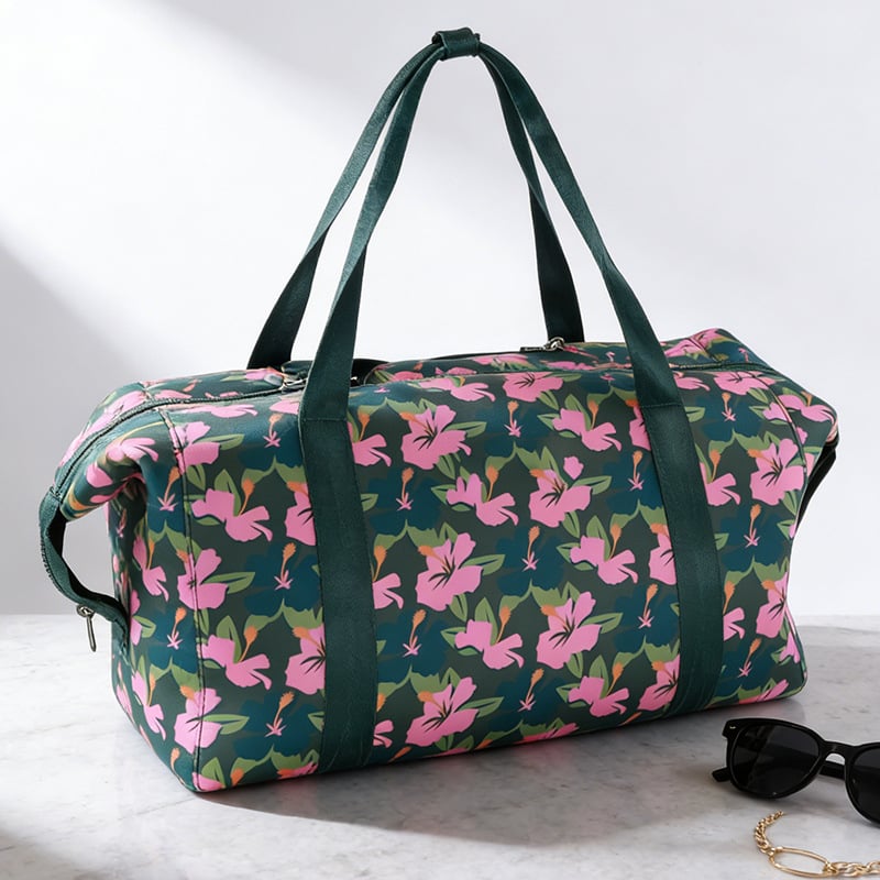 Unisex torba za fitness s cvjetnim uzorkom, crossbody putna torba za sport i jogu, velika kapaciteta