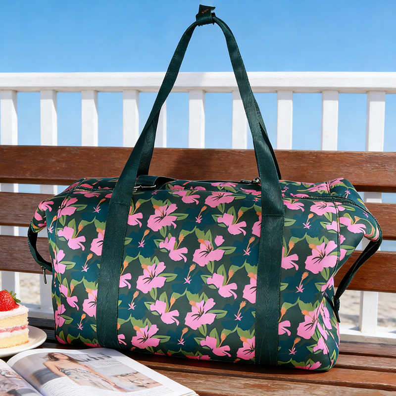 Unisex torba za fitness s cvjetnim uzorkom, crossbody putna torba za sport i jogu, velika kapaciteta