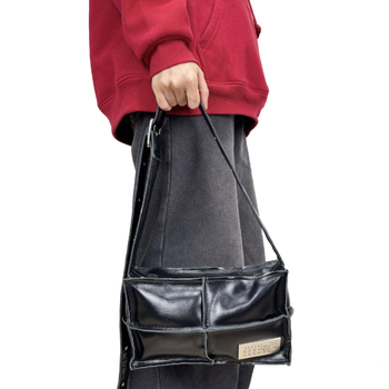 Nova torbica od prave kože s kariranim uzorkom, šavovi na četiri ugla, crossbody za svakodnevnu upotrebu