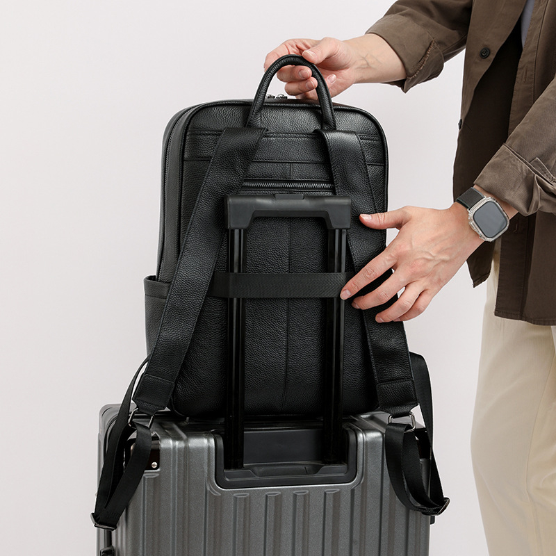 Muški ranac od prirodne kože, dnevni ranac za 15 inčni laptop, veliki kapacitet 20–35 L, za putovanja