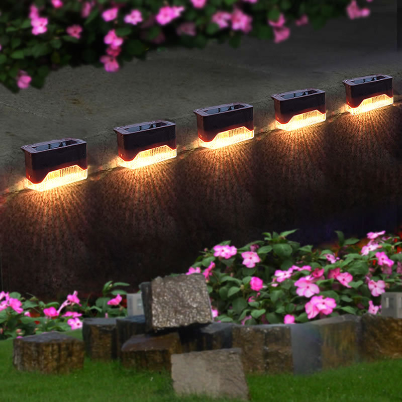 LED solarne vrtne svjetiljke za vanjske stepenice, ljepljivi montažni sustav, svjetla s senzorom za ogradu, vrtne lampe