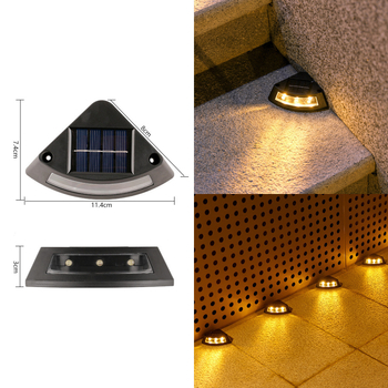 Solarne LED lampe za vanjske stepenice u dvorištu, dekorativno ambijentalno osvjetljenje za kućnu upotrebu, vodootporne svjetiljke za stepenice