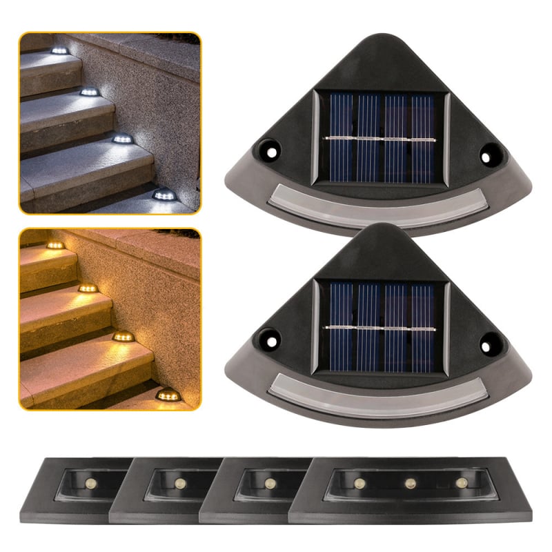 Solarne LED lampe za vanjske stepenice u dvorištu, dekorativno ambijentalno osvjetljenje za kućnu upotrebu, vodootporne svjetiljke za stepenice