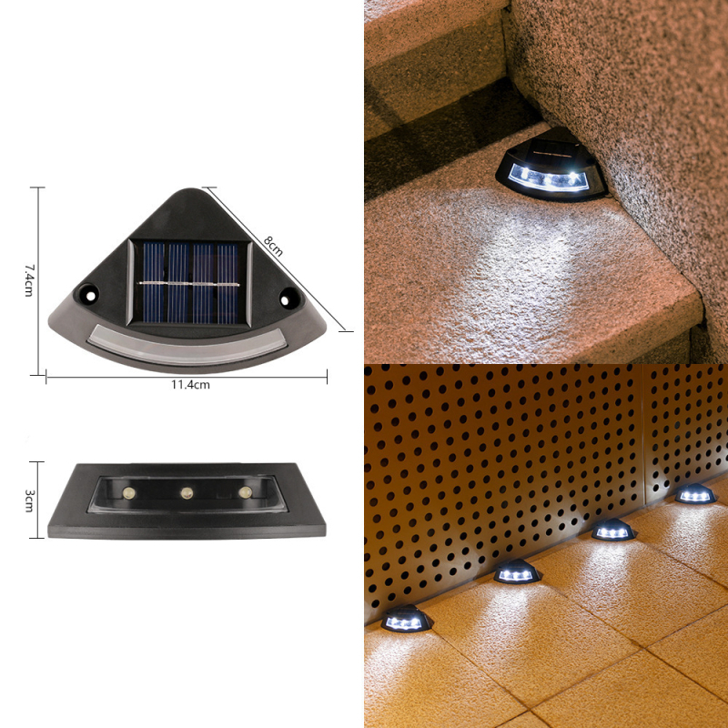 Solarne LED lampe za vanjske stepenice u dvorištu, dekorativno ambijentalno osvjetljenje za kućnu upotrebu, vodootporne svjetiljke za stepenice