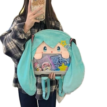 Ruksak Hatsune Miku u japanskom stilu, dizajn slatke crtane djevojke, ruksak preko ramena za učenike, inspiriran anime 2D stilom