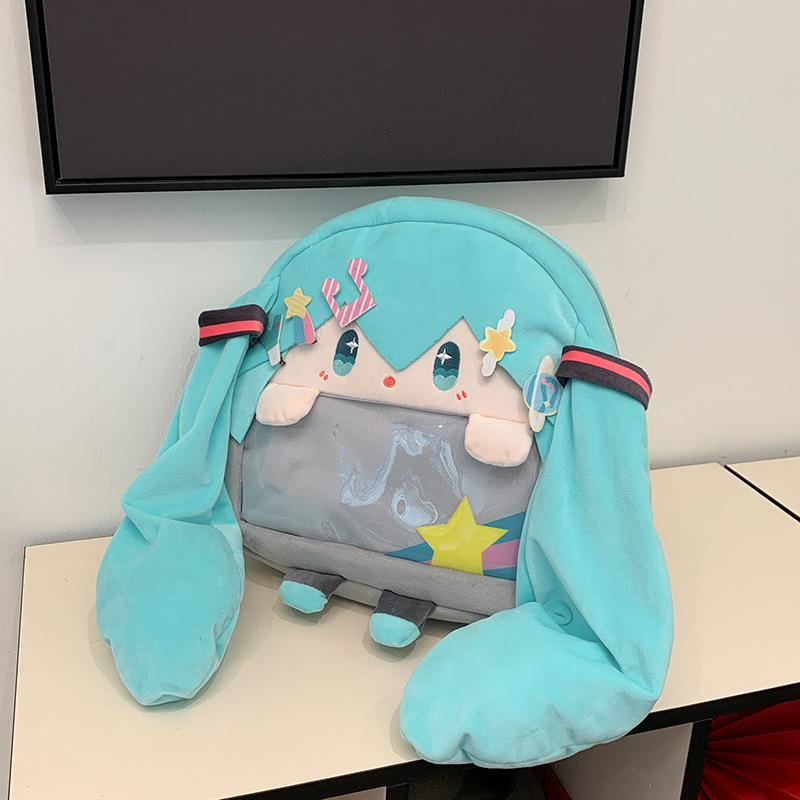Ruksak Hatsune Miku u japanskom stilu, dizajn slatke crtane djevojke, ruksak preko ramena za učenike, inspiriran anime 2D stilom