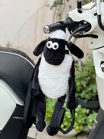 Mini ruksak od baršuna s Sean crtanim lutkom, lagan i svestran crossbody torba