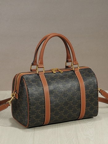 Ženska torba inspirirana Arc de Triomphe, monogramatski uzorak, mini jastučasta torba, klasična Boston torba, moderna crossbody torba