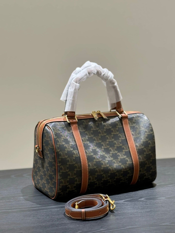 Ženska torba inspirirana Arc de Triomphe, monogramatski uzorak, mini jastučasta torba, klasična Boston torba, moderna crossbody torba