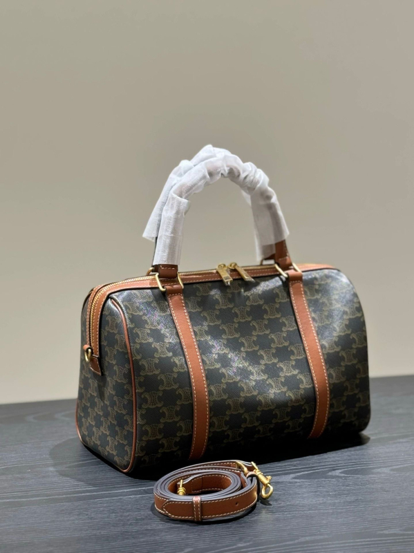 Ženska torba inspirirana Arc de Triomphe, monogramatski uzorak, mini jastučasta torba, klasična Boston torba, moderna crossbody torba