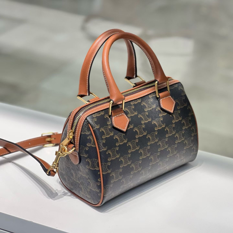 Ženska torba inspirirana Arc de Triomphe, monogramatski uzorak, mini jastučasta torba, klasična Boston torba, moderna crossbody torba