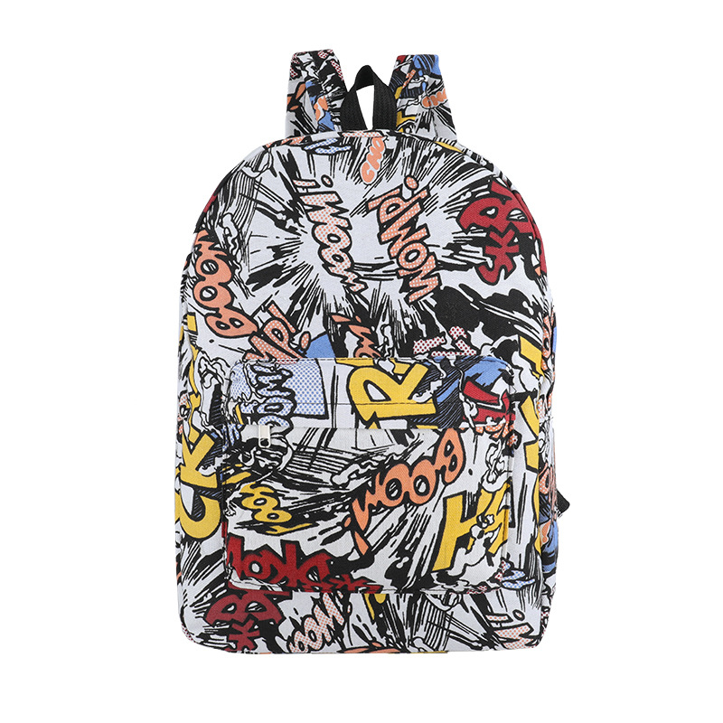 Graffiti ruksak za školu, unisex, moderan i svestran, velik kapacitet, školska torba