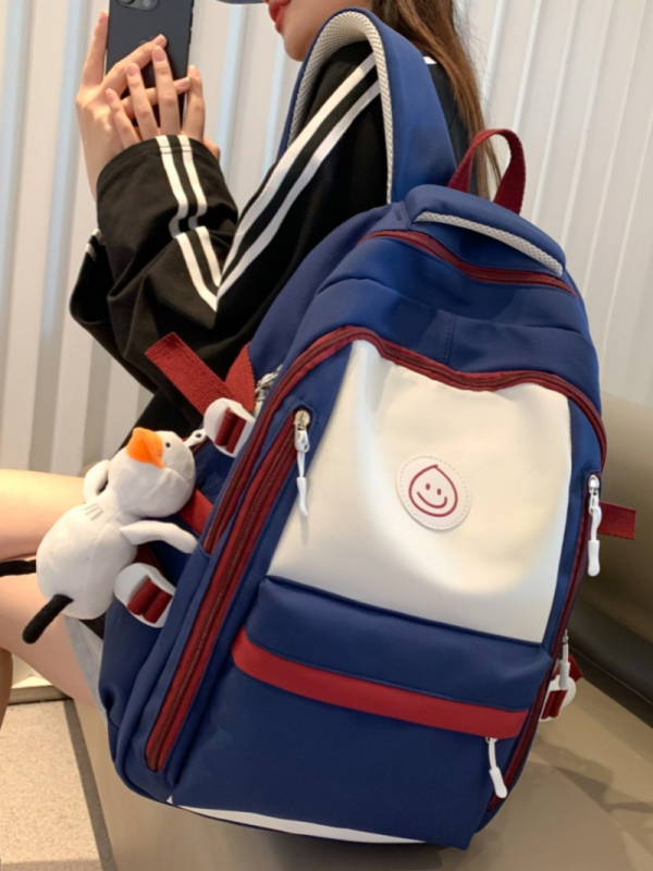 Unisex ruksak velikog kapaciteta za studente i srednjoškolce, 20–35 L, za 15-inčni laptop, Oxford tkanina, vodootporan, gradski minimalistički stil, Green mu king, FD73851888