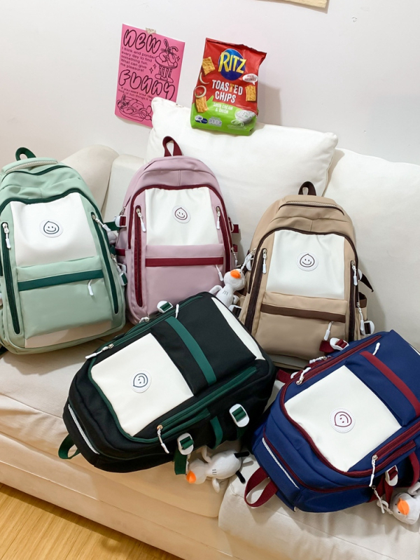 Unisex ruksak velikog kapaciteta za studente i srednjoškolce, 20–35 L, za 15-inčni laptop, Oxford tkanina, vodootporan, gradski minimalistički stil, Green mu king, FD73851888