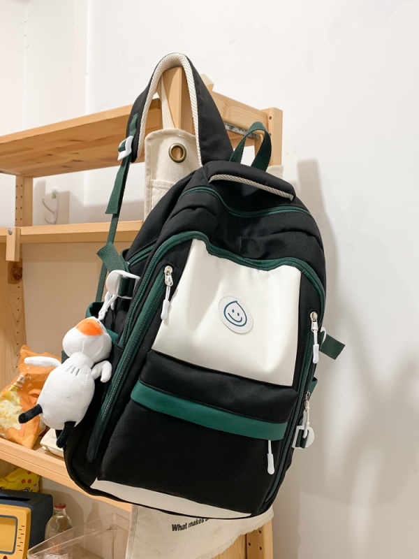 Unisex ruksak velikog kapaciteta za studente i srednjoškolce, 20–35 L, za 15-inčni laptop, Oxford tkanina, vodootporan, gradski minimalistički stil, Green mu king, FD73851888