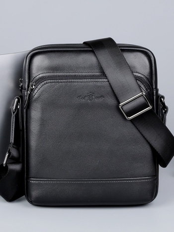 Muška torba preko ramena od kože prvog sloja – casual vertikalna crossbody torba, višefunkcionalna, za 8-inčni prijenosnik