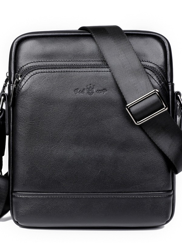 Muška torba preko ramena od kože prvog sloja – casual vertikalna crossbody torba, višefunkcionalna, za 8-inčni prijenosnik