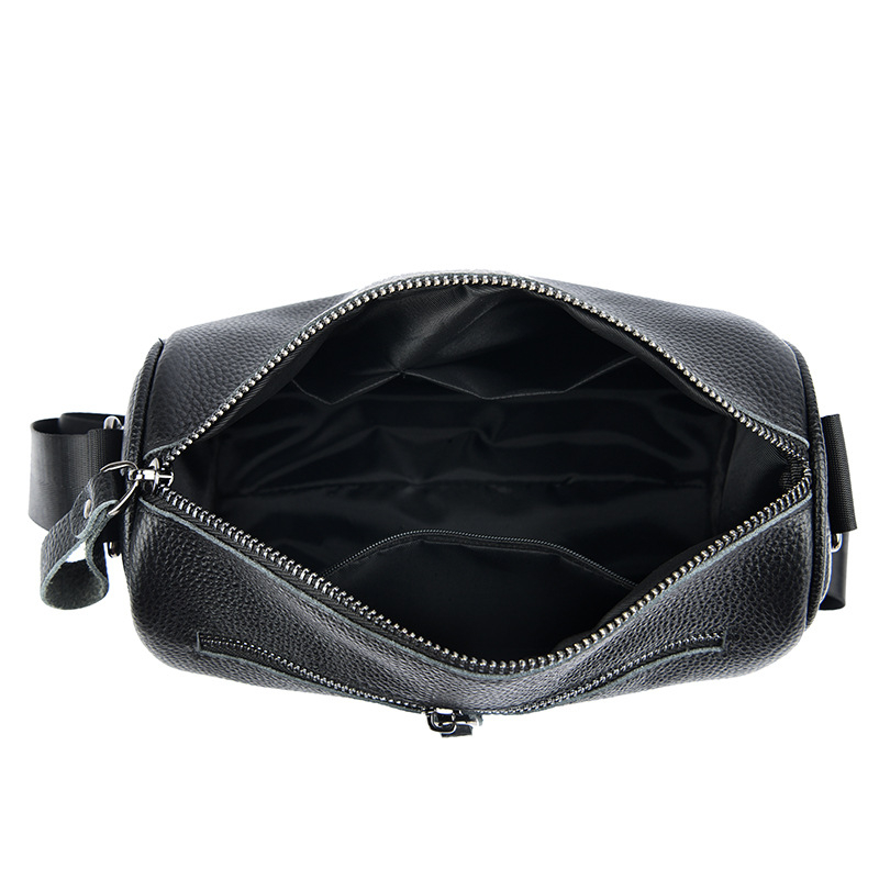 Muška crossbody torba od kože prve klase – minimalistički dizajn, poslovna i svakodnevna upotreba, velika zapremina, pogodna za 8-inčni prijenosnik